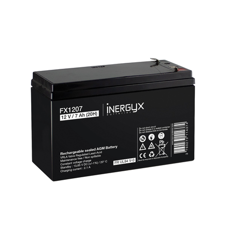 Batteries rechargeables 12VDC 7AH flamme retardante - IZYX - FX1207