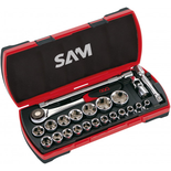 Coffret douilles et accessoires 1/2'' 23 outils - SAM OUTILLAGE - 75-SH23