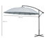 Parasol déporté rond inclinable dim. Ø 2,96 x 2,6H m polyester