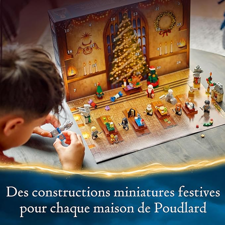 - Jouet Fascinant pour Enfants Inspiré de Poudlard - 7 minifigurines - 16 constructions Miniatures - Cadeau de Noël pour Filles et Garçons dès 7 Ans