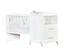 Lit Combiné Evolutif 120x60 en 90x190 en bois blanc