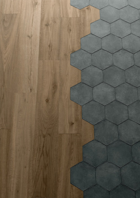 TERRACRETA Oltremare Esagono - carrelage hexagonal 25x21,6 cm aspect carreaux de ciment