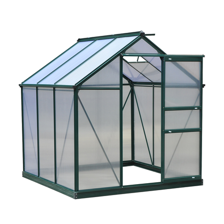 Serre de jardin polycarbonate alu. vert