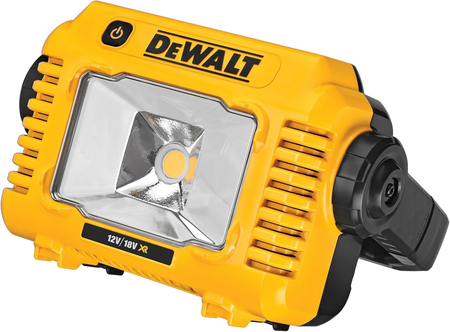 DEWALT - Projecteur de chantier compact XR Sans Fil - sans Batterie ni chargeur - 3 niveaux de luminosité - poignée multi-position - compatible avec les batteries XR 12V, XR 18V et XR 54V - DCL077-XJ