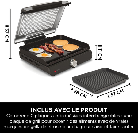 Grill et plancha d’intérieur Ninja Sizzle GR101EU