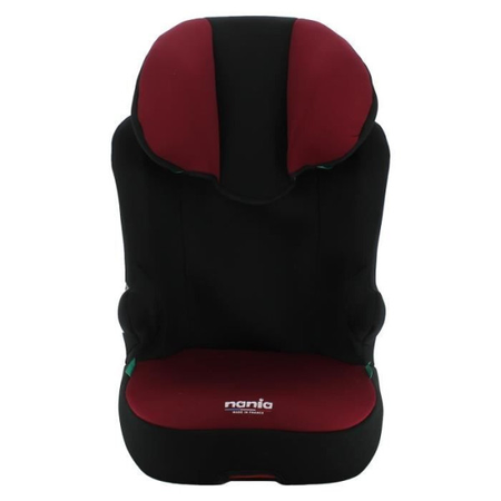 Siege Auto Rehausseur isofix NANIA START I FIX 106-140cm R129 ‚Äìde 5 a 10 ans‚Äì Tetiere réglable ‚Äì Base inclinable ‚Äì Rouge -Fabricat