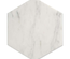 CARRARA Carrelage hexagonal 17,5X20 cm imitation marbre Mate