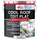 Peinture toiture Coolroof résistant stagnation d'eau : ARCAREFLECT AQUASTOP-15 kg Blanc-ARCANE INDUSTRIES