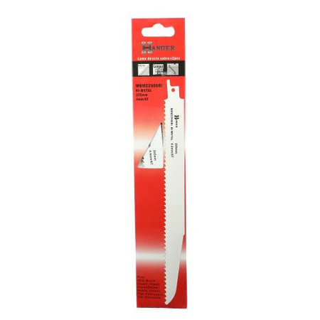 Lames de scie sabre MBM22506Bi L 225mm pour bois et métal - HANGER - 150311