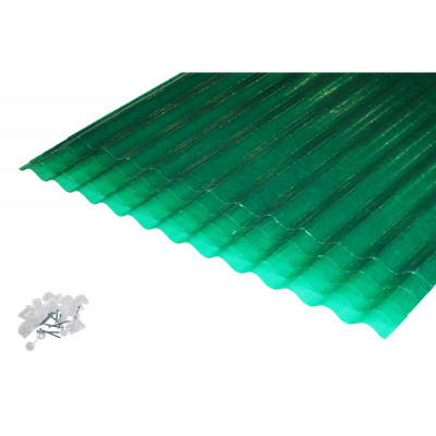Plaque PVC ondulée (PO 76/18 - petites ondes) Transparent, l