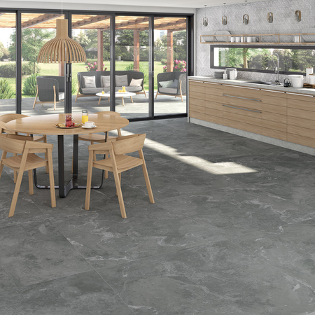 TEPUY R BASALTO - Carrelage aspect  pierre granite anthracite 60X60 cm