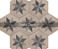 TERRA STELLA HEXAGONAL - 25x21,6 cm - GRIS - Carrelage hexagonal motif étoile