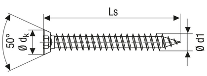 Vis ancrage tête plate fraisée acier 7,5X120 boîte de 100 - SPAX - 1021010751205