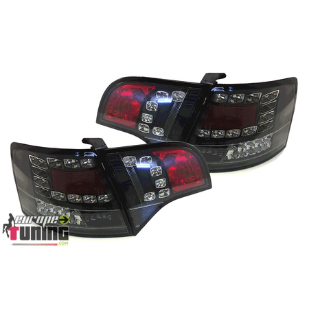 FEUX ARRIERES NOIRS A LED AVEC CLIGNOTANTS LED AUDI A4 B7 AVANT / BREAK (01085)