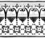 VODEVIL BELLARIA 2 BORDURE 20 x 20 cm MOTIF NOIR ET BLANC FEUTRÉ Carrelage aspect carreaux de ciment