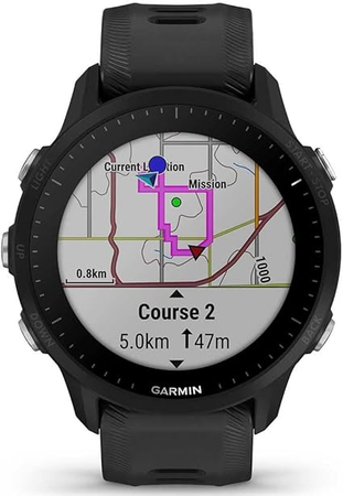 Garmin Forerunner 955 - Montre GPS Multisport Premium avec Cartographie, Musique, Autonomie Longue Durée, Capteurs Avancés - Noir