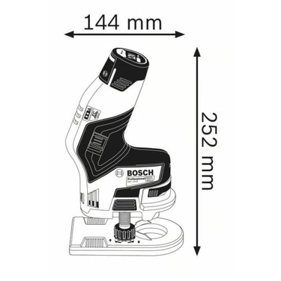 Affleureuse 12V GKF 12V-8 Professional (sans batterie ni chargeur) en coffret L-BOXX - BOSCH - 06016B0001