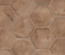 TERRA ROSSO HEXAGONAL - 25 x 21.6 cm Carrelage aspect ciment vieilli marron