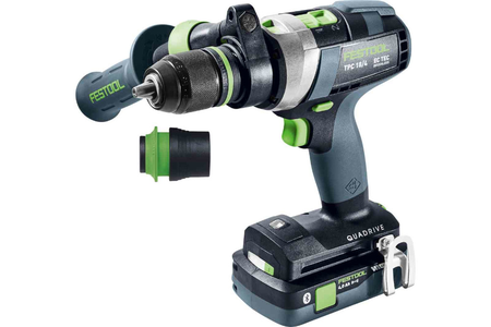 Perceuse-visseuse à percussion 18V QUADRIVE TPC 18/4 5,0/4,0 I-Plus + 2 batteries 4Ah / 5Ah + chargeur + coffret SYSTAINER SYS 3 - FESTOOL - 577651