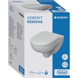 Pack cuvette WC suspendue RENOVA RIMFREE 6l avec abattant - GEBERIT - 500.699.01.1