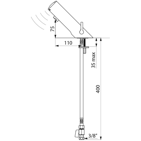 Mitigeur lavabo électronique infrarouge TEMPOMATIC MIX 4 à piles - DELABIE - 494006