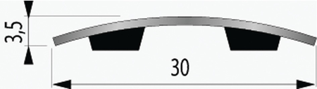 Bande seuil inox adhésif 0,83mm - DINAC - 11010