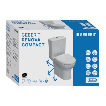 Pack WC au sol compact complet RENOVA sortie multidirectionnelle - GEBERIT - 501.859.00.1