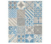 VENTI Boost BLUE MIX - Patchwork Carrelage imitation ciment 20x20 cm Taille 20 x 20 cm