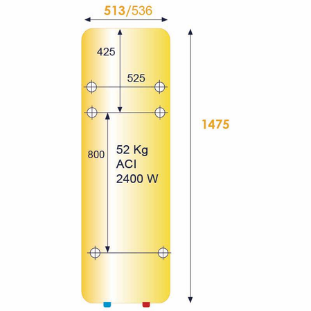 Chauffe-eau électrique vertical mural DURALIS 150L ACI hybride - THERMOR - 271112