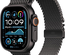 Apple Watch Ultra 2 GPS + Cellular, Boîtier en Titane Noir de 49 mm, Bracelet Milanais Titane Noir - Medium