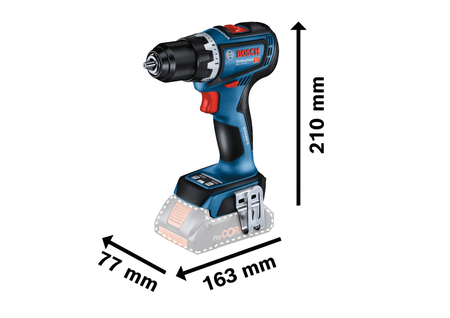 Perceuse-visseuse 18V GSR 18V-90 C + 2 batteries GBA 5 Ah + chargeur en coffret L-BOXX - BOSCH - 06019K6006