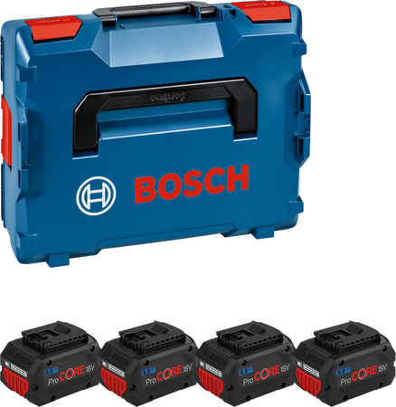 Pack de 4 batteries 18V Procore 5,5Ah en coffret L-BOXX - BOSCH - 1600A02A2U