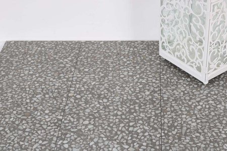 FARNESE AMALFI GRAFITO 30 x 30 cm - Carrelage aspect terrazzo gris antracite