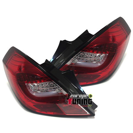 FEUX LED CELIS LCI ROUGE CRISTAL OPEL CORSA D 3 portes (02776)