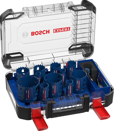 Coffret de 11 scies-trépans Expert Tough Material de diamètre 20/22/25/32/35/40/44/51/60/68/76 - BOSCH EXPERT - 2608900448