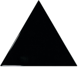 SCALE TRIANGOLO BLACK - Faience triangulaire 10,8x12,4 cm noir  brillant