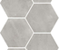 URBAN HEXA MELANGE SILVER - Carrelage 29,2 x 25,4 cm Patchwork Hexagonal aspect béton Gris