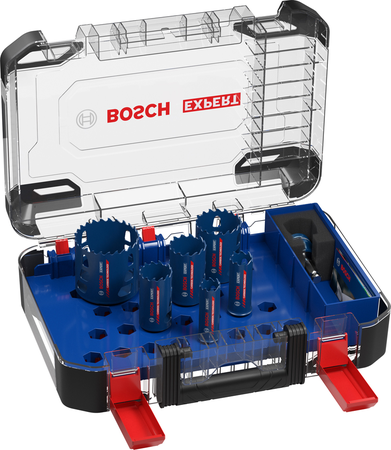 Coffret scies-trépans tough Material 9 pièces de diamètre 22/25/35/40/51/68mm - BOSCH EXPERT - 2608900446