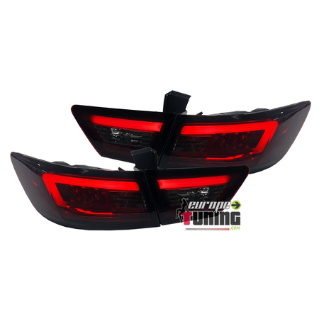 FEUX ROUGES NOIRS BANDES LED CELIS LOOK PHASE 2 POUR RENAULT CLIO 4 2012-2016 (03893)