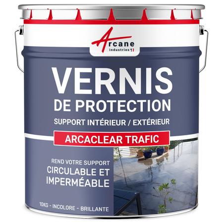 Vernis de protection pour résine et carrelage : ARCACLEAR Trafic-10 kg -ARCANE INDUSTRIES