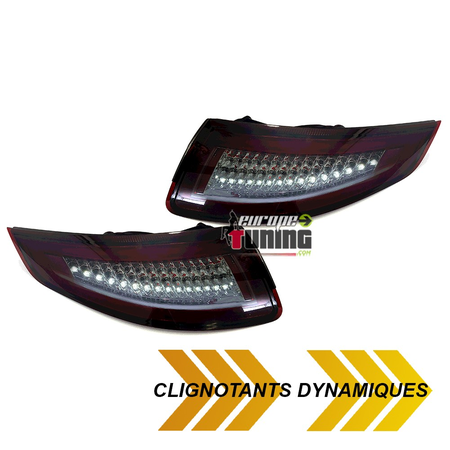 FEUX ROUGES NOIRS LED A DEFILEMENT PORSCHE 911 997 PH1 LOOK 991 (05265)