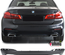 DIFFUSEUR SPORT DOUBLE SORTIE BMW SERIE 5 TYPE G30 BERLINE EN PACK M (05025)