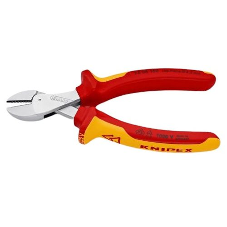 Pince coupante de côté à forte démultiplication isolée 1000V X-CUT® 160mm - KNIPEX - 73 06 160