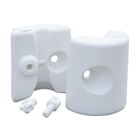 Lot de 4 poids de lestage cylindrique pour tonnelle PE blanc