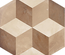 TERRA CUBO HEXAGONAL BEIGE 25x21,6cm  - Carrelage hexagonal aspect ciment motifs cubes géométriques