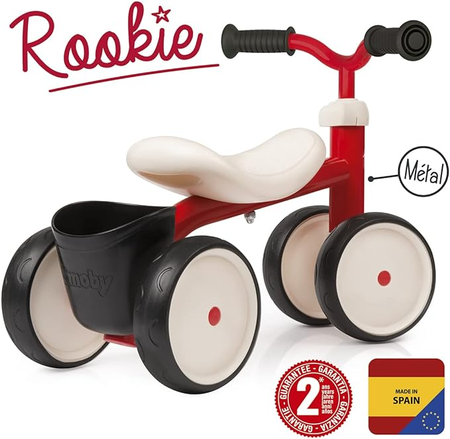 SMOBY PORTEUR EN MÉTAL ROOKIE ROUGE