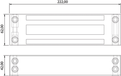 Ventouse extérieure en applique inox 750kg 12/24VDC signal - SEWOSY - EXT750CTC