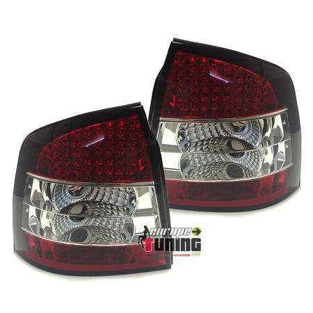 FEUX ARRIERES A LED CHROM POUR OPEL ASTRA G BERLINE (02273)