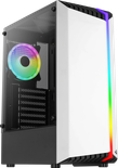 Boitier Moyen Tour ATX AeroCool Bionic V2 RGB avec panneau vitré (Blanc)