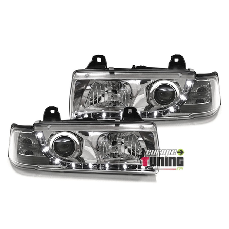 PHARES FEUX AVANTS DEVIL EYES BANDE LED BMW SERIE 3 E36 BERLINE TOURING (13585)